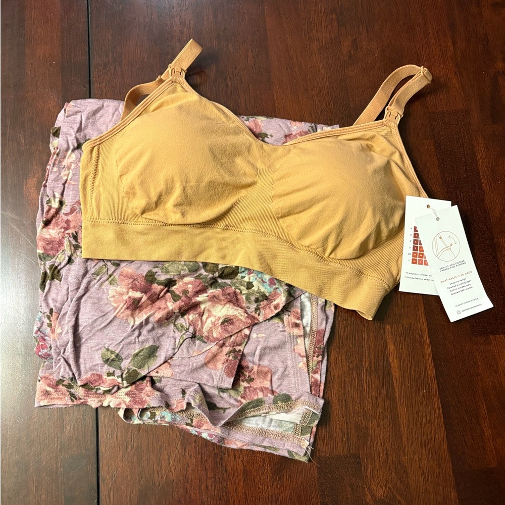 Nursing Bra Seamless Wireless Comfort Bra in Nude